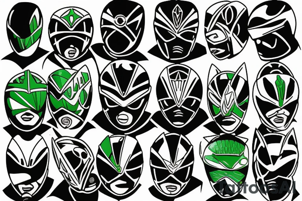Power rangers Green ranger power coin tattoo idea