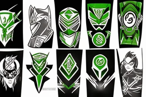 Green ranger power coin tattoo idea