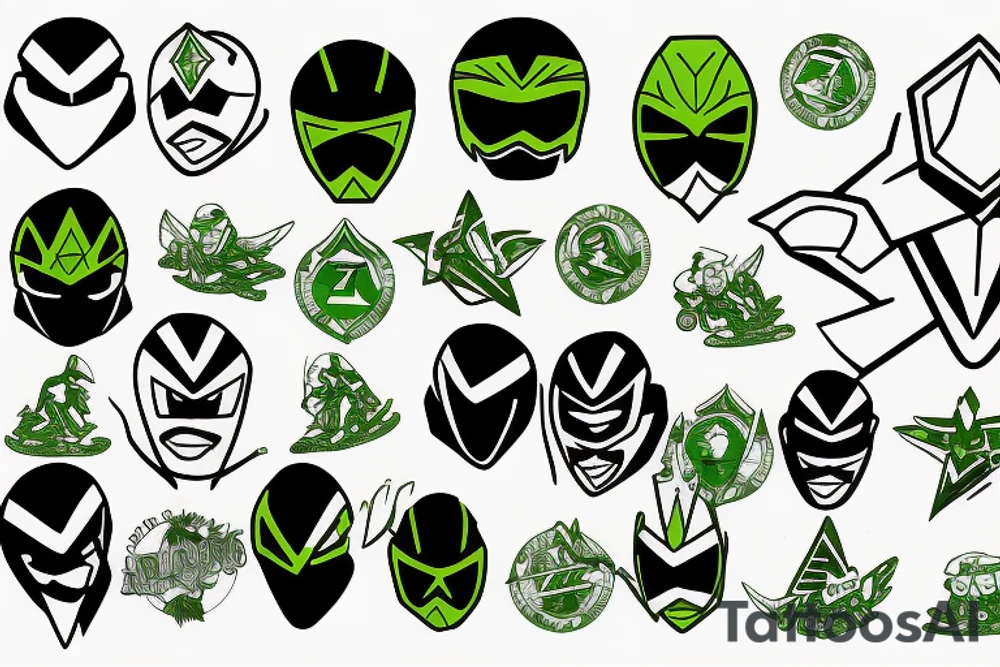 Green ranger power coin tattoo idea