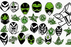 Green ranger power coin tattoo idea