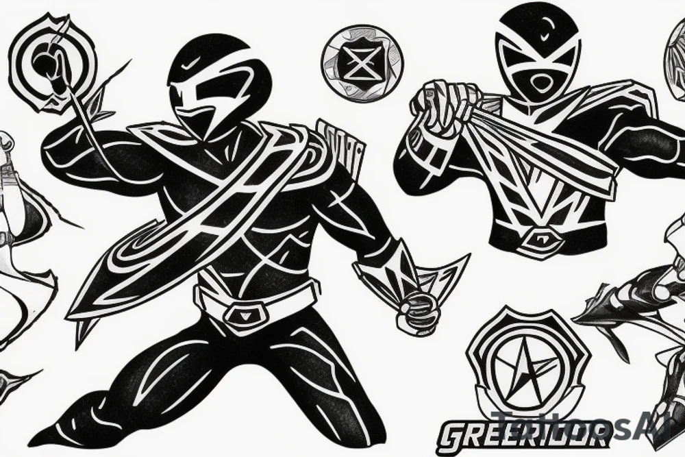 Green ranger power coin tattoo idea