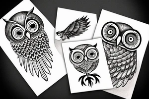 Owl in elysium tattoo idea