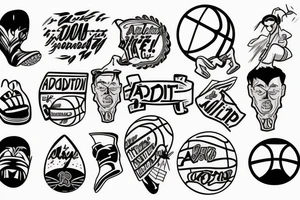 The word addict on a basketball tattoo idea