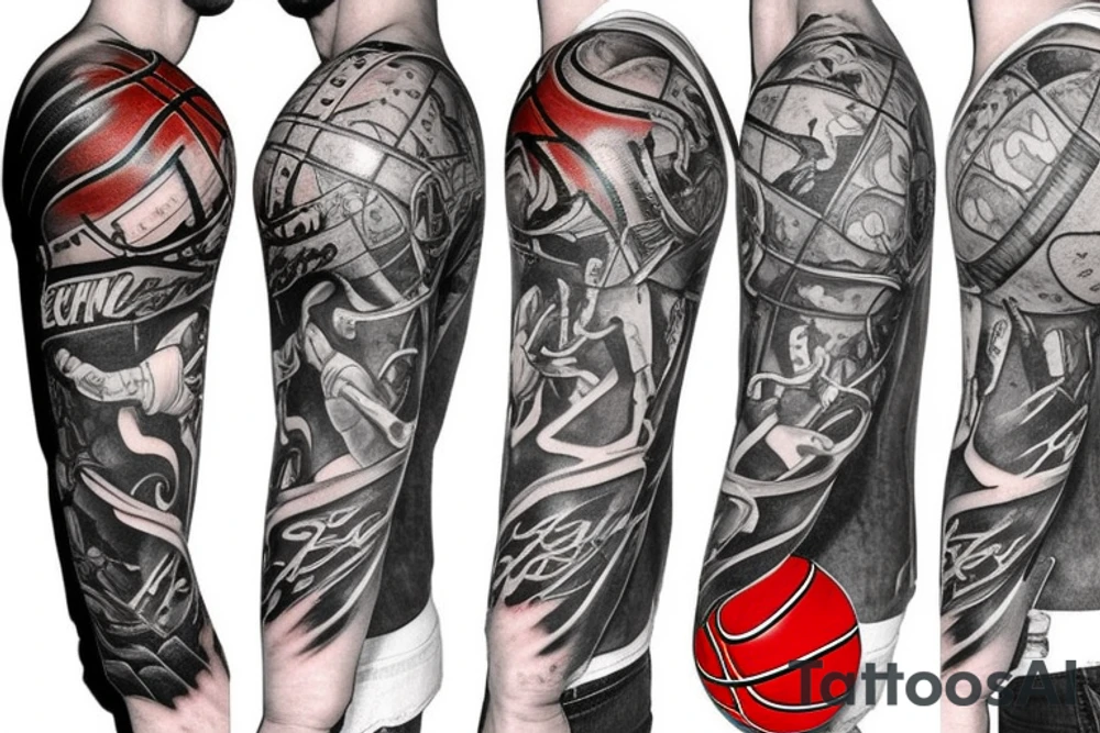 addict on a basketball tattoo idea