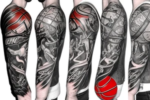 addict on a basketball tattoo idea