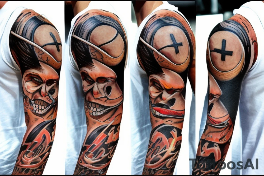addict on a basketball tattoo idea