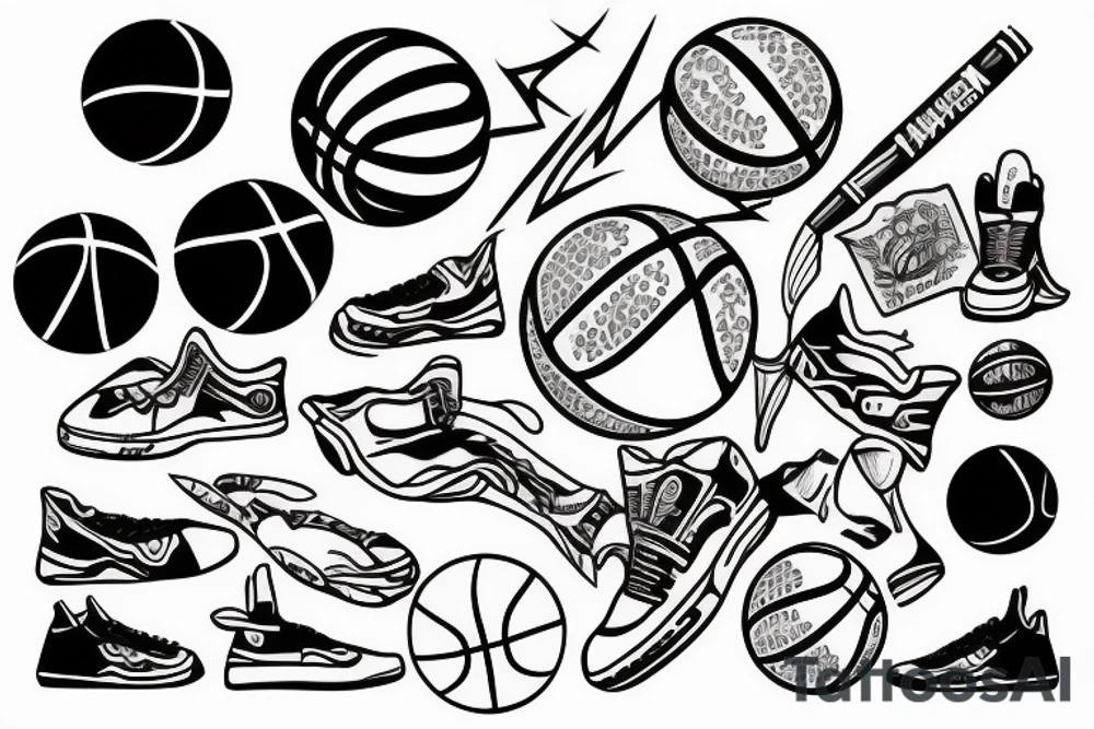 addict on a basketball tattoo idea