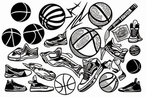 addict on a basketball tattoo idea