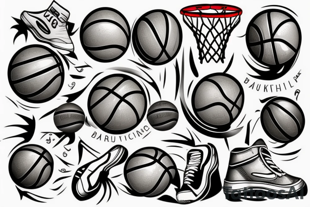 Basketball 
addict tattoo idea