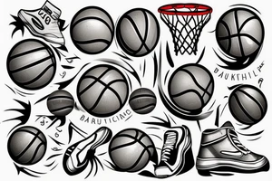 Basketball 
addict tattoo idea