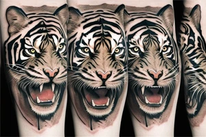 A bengal tiger on forearm tattoo idea
