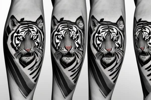 A bengal tiger on forearm tattoo idea