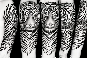A bengal tiger on forearm tattoo idea