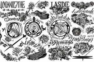 Cross word longitude and latitude tattoo idea