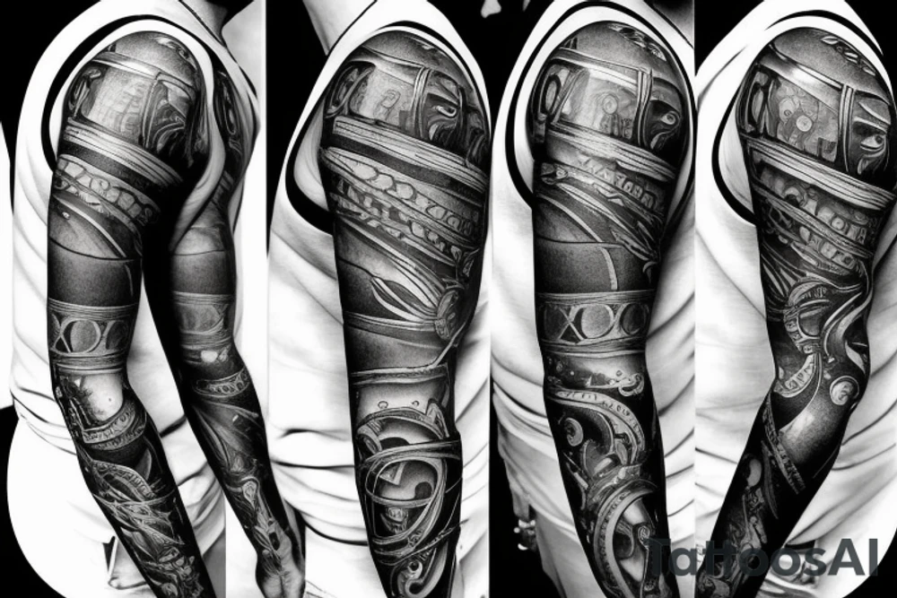 mechanical arm tattoo idea