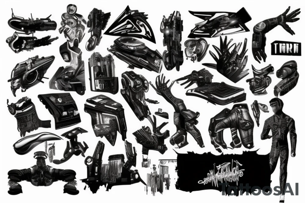 cyberpunk 
Johnny silverhand tattoo idea