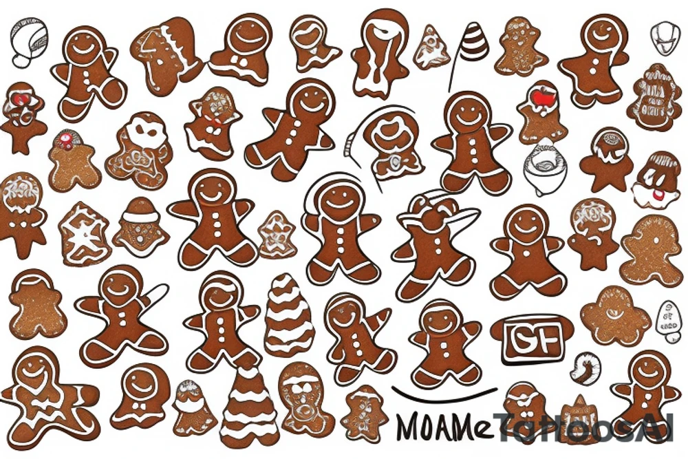 gingerbread man tattoo idea