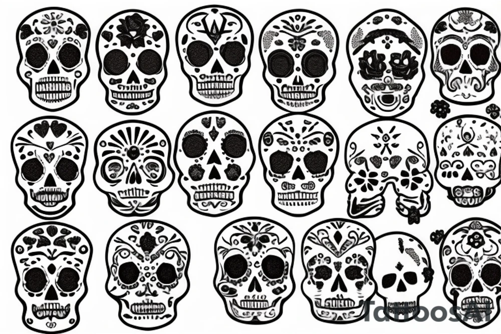 gingerbreread day of the dead tattoo idea