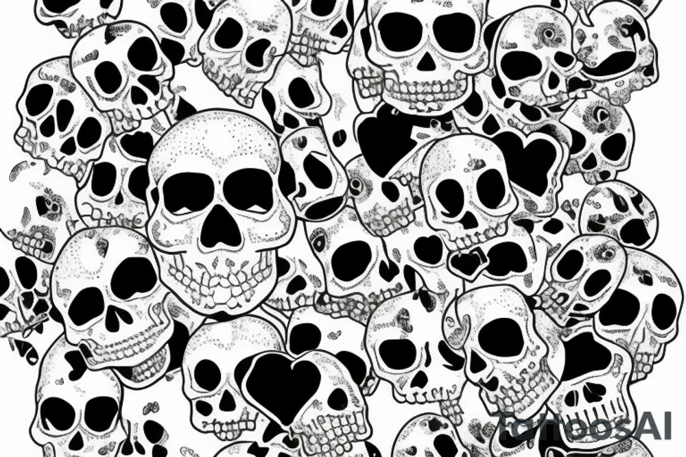 skull in infinity space tattoo idea