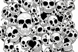skull in infinity space tattoo idea