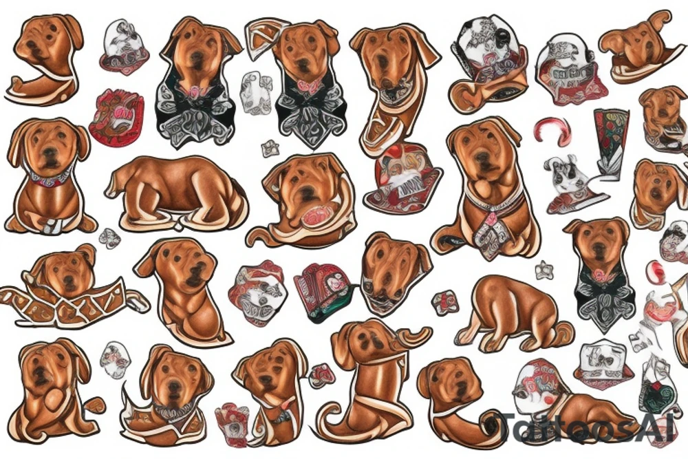 Vancouver bc
 gingerbread pitbulls, casino,
 manafestion, tattoo idea