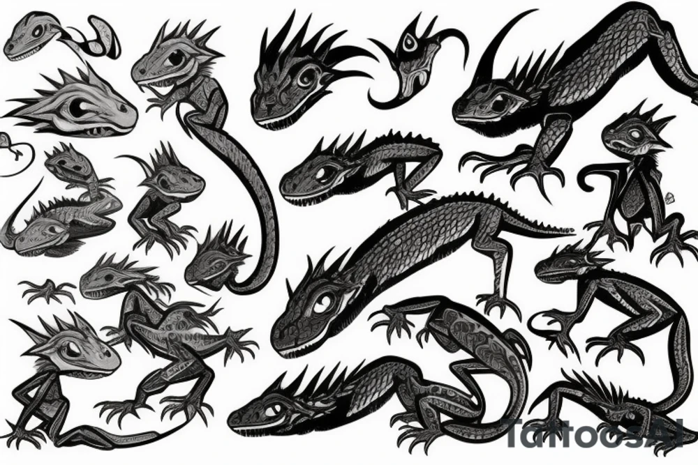 goblin that looks like a lizard tattoo idea