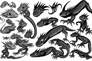 goblin that looks like a lizard tattoo idea