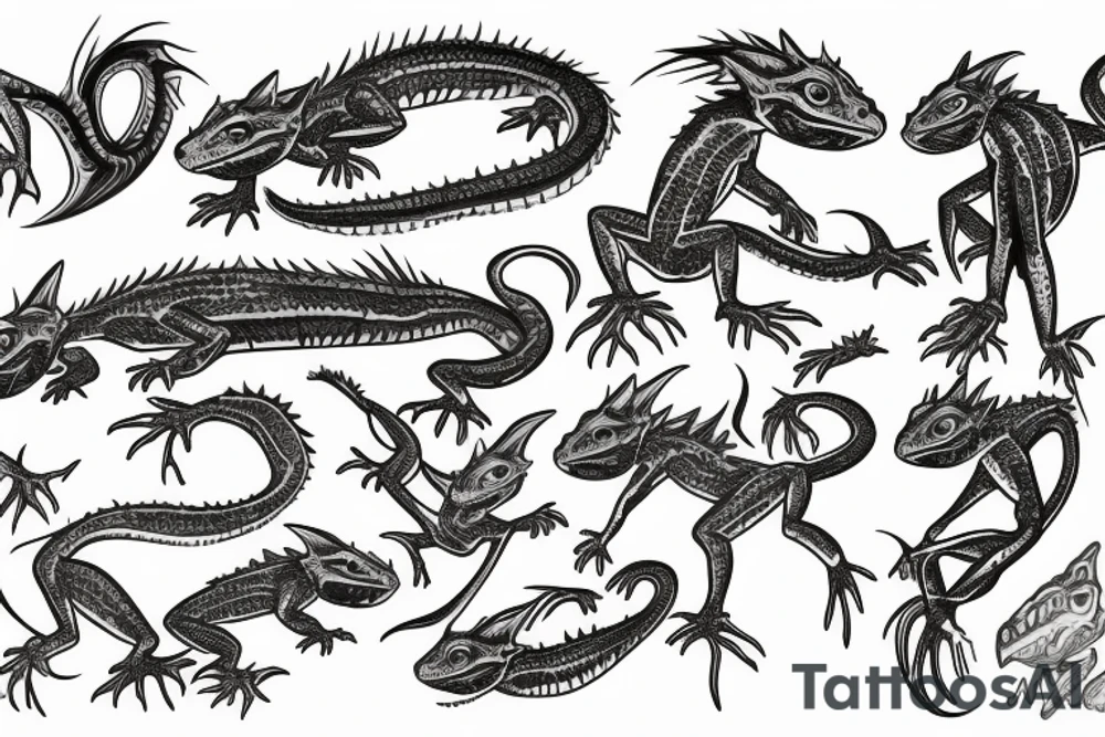 goblin that looks like a lizard tattoo idea