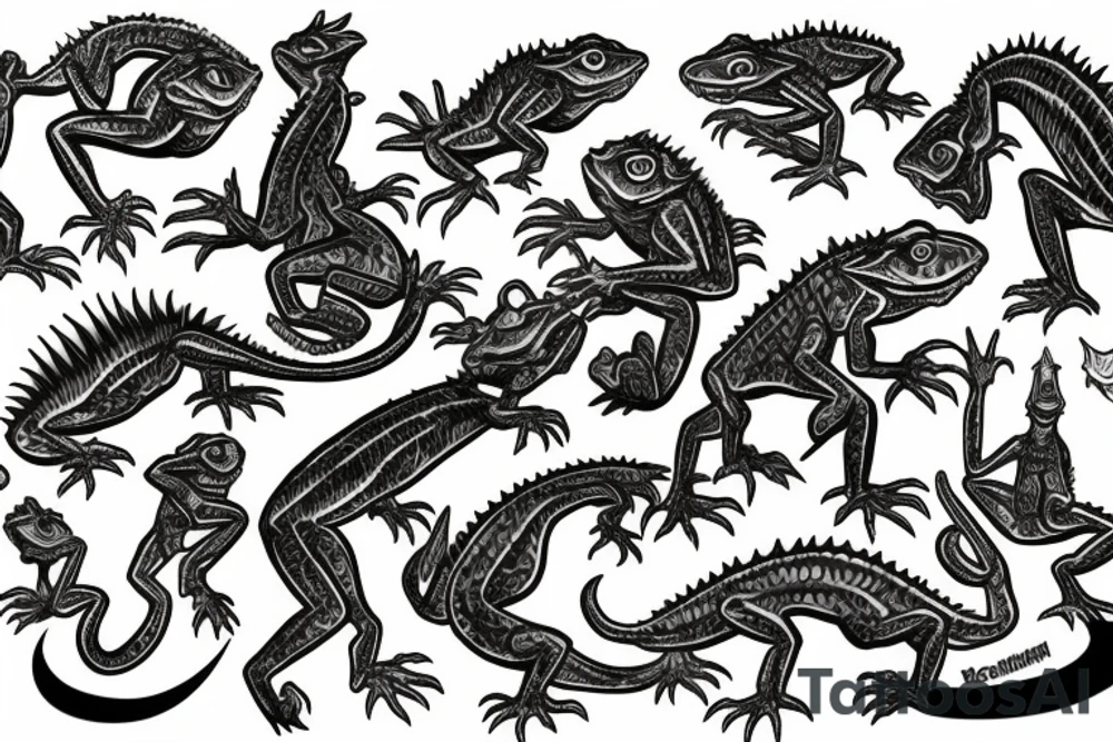 goblin that looks like a lizard tattoo idea