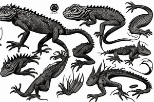 goblin that looks like a lizard tattoo idea