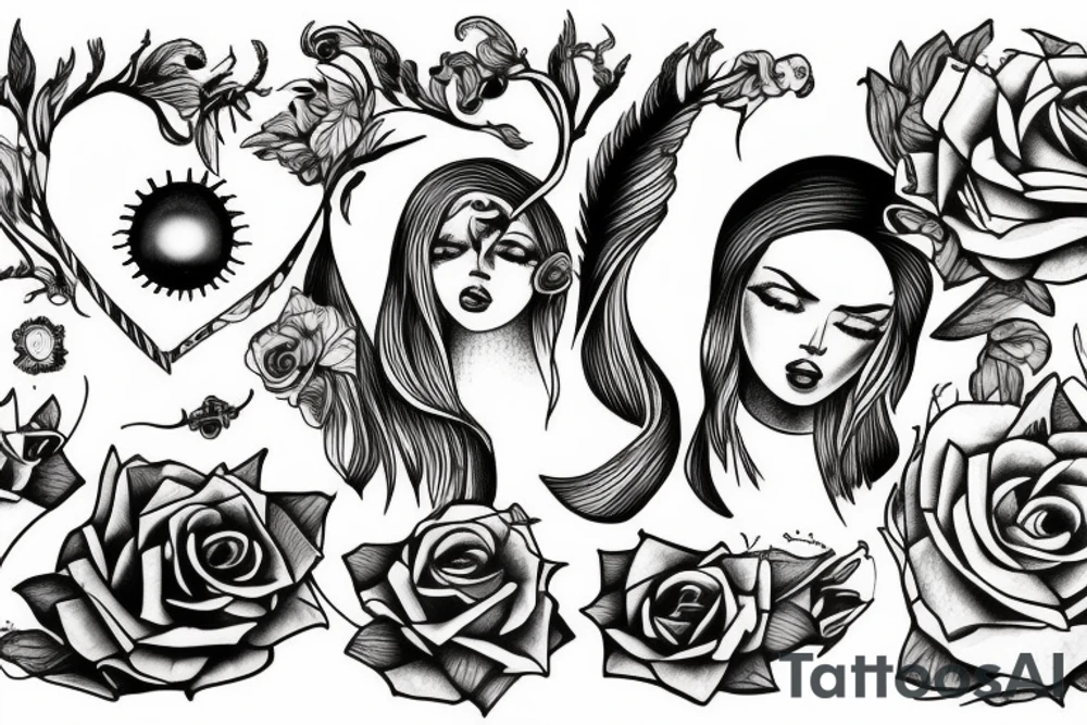 human coming out of another human tattoo idea