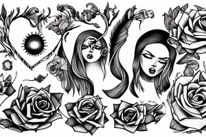 human coming out of another human tattoo idea
