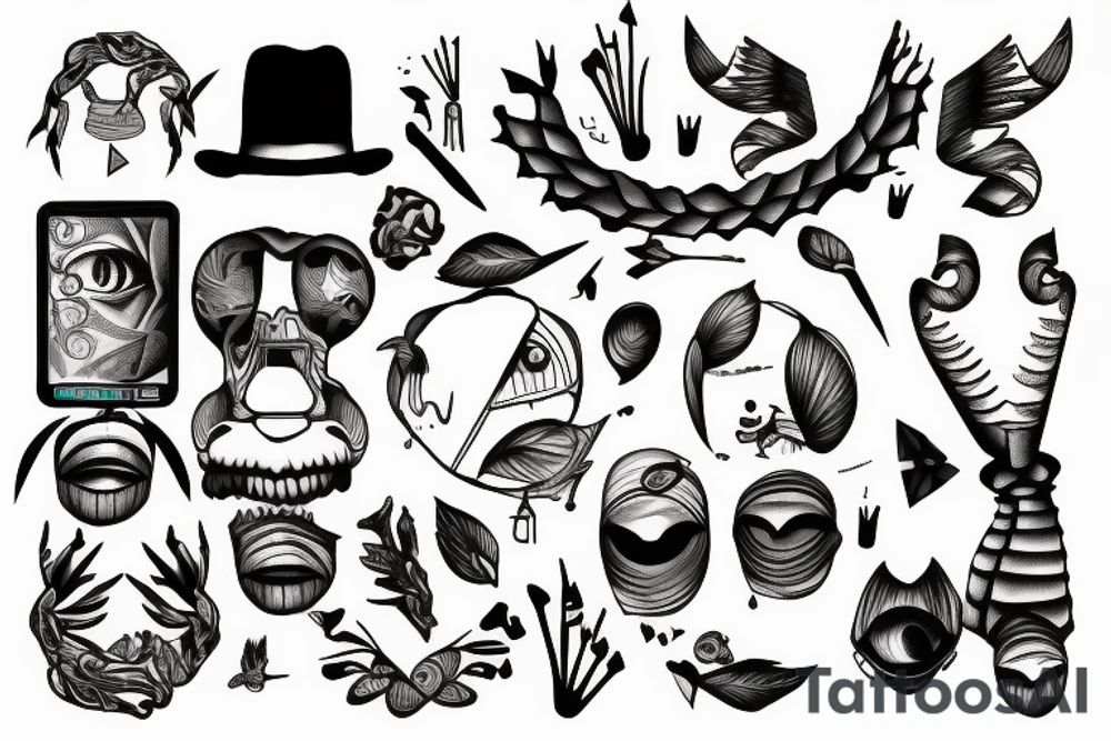 human coming out of another human tattoo idea