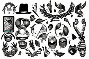 human coming out of another human tattoo idea