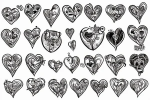 Coffee Skeleton and heart tattoo idea