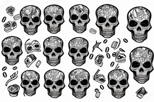 Coffee, Skeleton tattoo idea