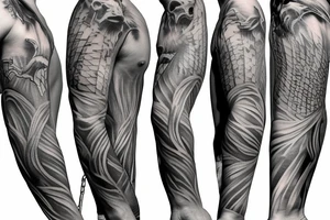 biblical arm sleeve tattoo idea