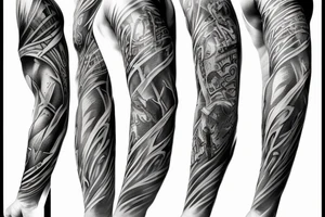 warrior of Christ arm sleeve tattoo idea