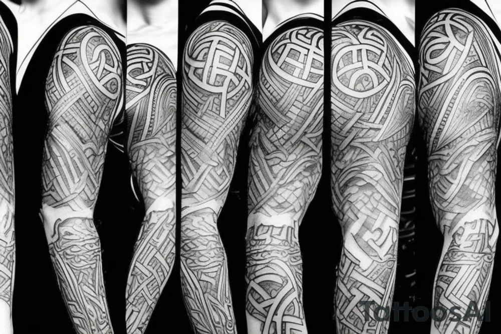 norse mythology sleeve tattoo tattoo idea