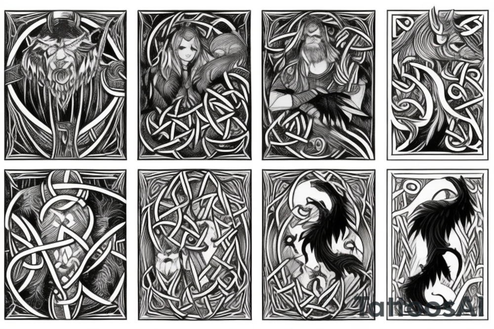 norse mythology sleeve tattoo tattoo idea