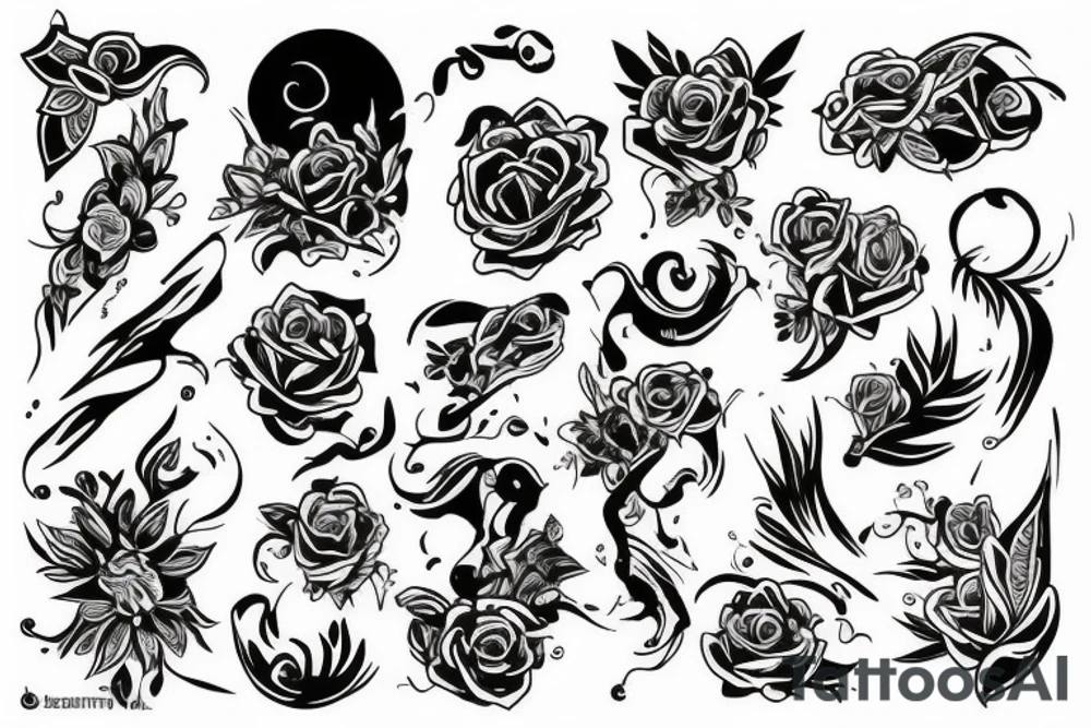 Včela s květiny tattoo idea