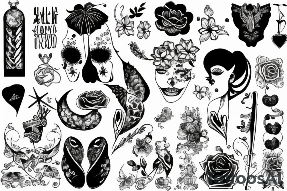 Včela s květiny tattoo idea