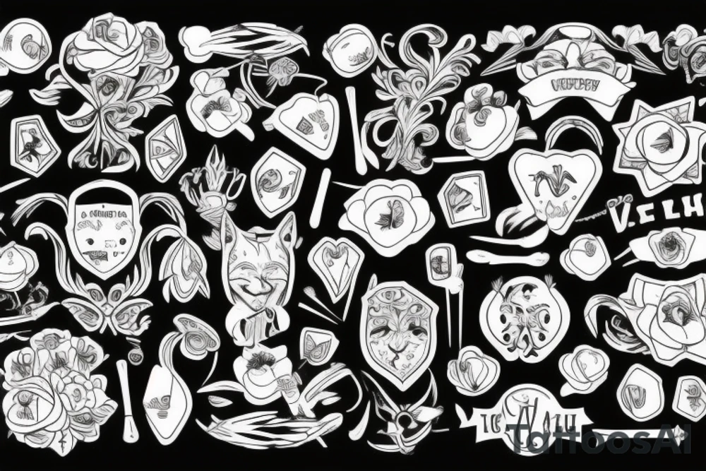 Včela s květinami tattoo idea