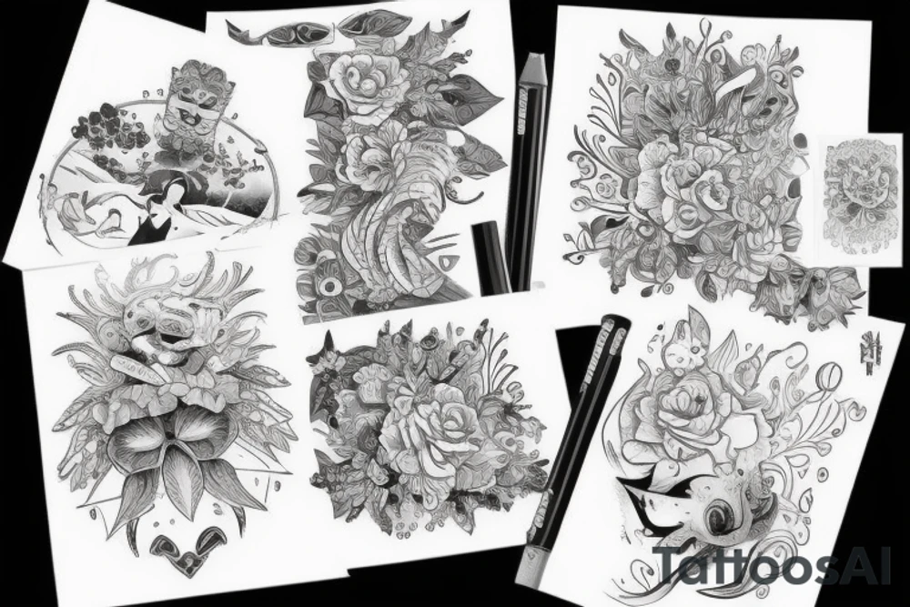 Мордочка самоедской лайки tattoo idea