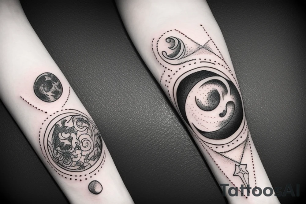 The Moon Small Forearm Tattoo tattoo idea