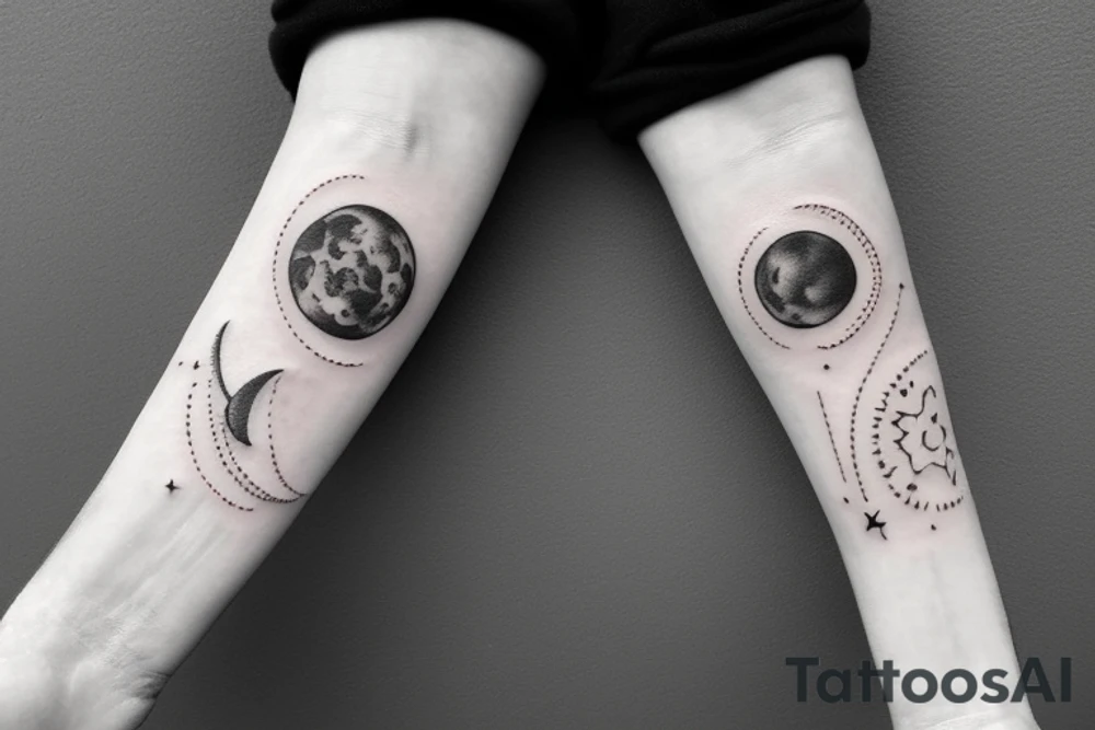 The Moon Small Forearm Tattoo tattoo idea