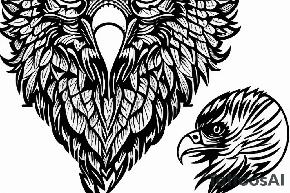 Eagle animal tattoo for men neck tattoo idea