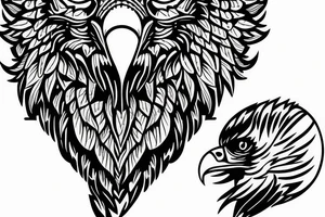 Eagle animal tattoo for men neck tattoo idea