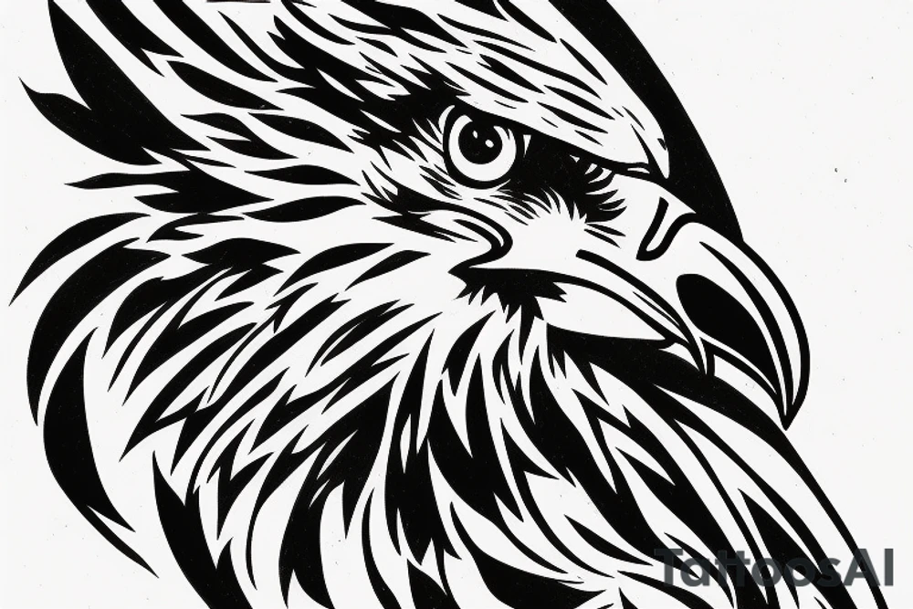 Eagle animal tattoo for men neck tattoo idea