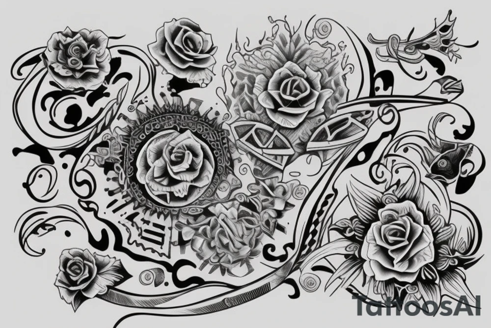 a 3 member of a family tattoo idea